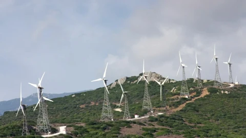 Stock Footage Wind Farm On A Hill Live Wallpaper - St patrick Wallpaper