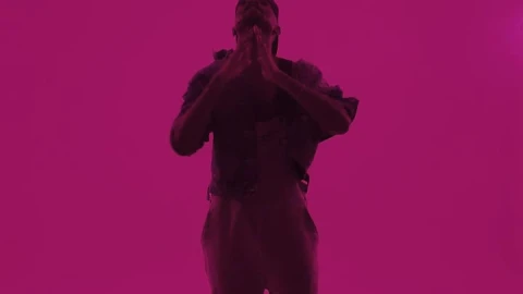 Stock Footage Urban Trendy Man Posing With Pink Filter Live Wallpaper animated wallpaper preview