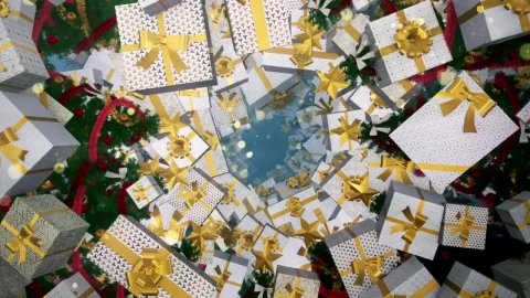 Stock Footage Tunnel Surrounded By Gifts D Christmas Trees Live Wallpaper animated wallpaper preview