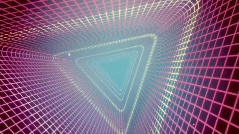 Stock Footage Triangular Cyberpunk Tunnel Loop Video Live Wallpaper animated wallpaper preview