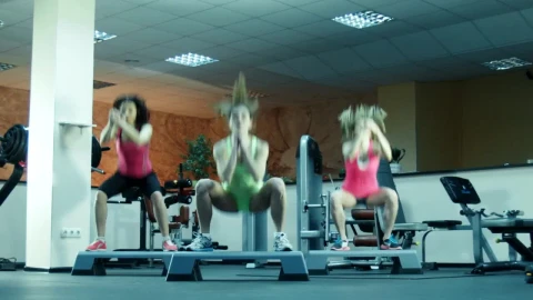 Stock Footage Women Jumping And Making Exercise Live Wallpaper Free - Wallpaper Wallpaper