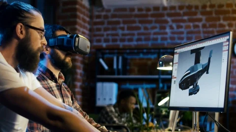 Stock Footage Young Man Working With Vr Glasses On D Model Live Wallpaper Free - Wallpaper Wallpaper