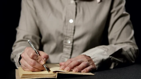Stock Footage Writing In A Brown Notebook Live Wallpaper Free - Wallpaper Wallpaper