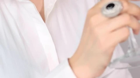 Stock Footage Woman While Drinking Wine From A Glass Live Wallpaper Free - Wallpaper Wallpaper