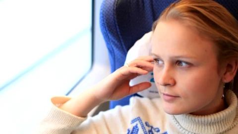 Stock Footage Woman Relaxing During A Train Journey Live Wallpaper Free animated wallpaper preview