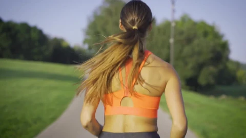 Stock Footage Woman Jogging In The Park Live Wallpaper Free - Wallpaper Wallpaper