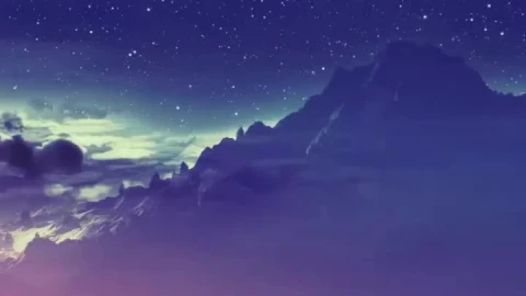 iPhone and Android Mountain With Stars Nature Live Phone Wallpaper animated wallpaper preview