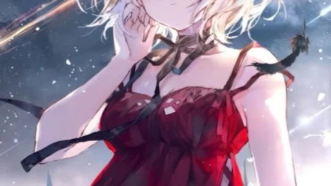 iPhone And Android Anime Girl In Meteor Shower Phone Live Wallpaper - Wallpaper video anime Wallpaper