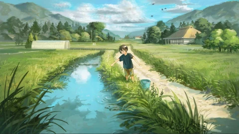 Summer Fishing Boy Live Wallpaper animated wallpaper preview