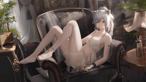 Arknights Schwarz Live Wallpaper animated wallpaper preview