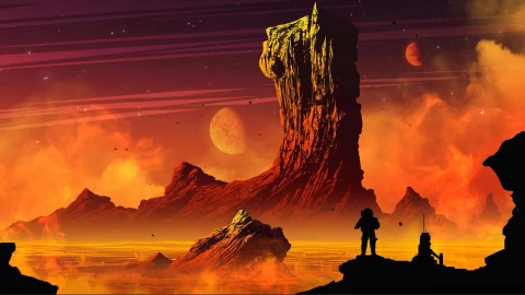 Orange Planet Live Wallpaper animated wallpaper preview