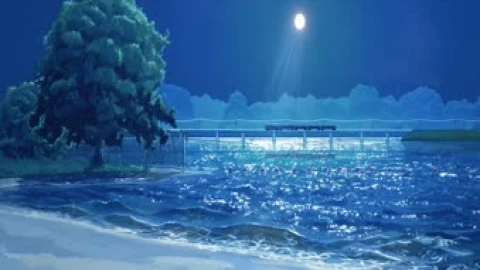 Night Beach Train Everlasting Summer Live Wallpaper PC – Free Live Wallpaper