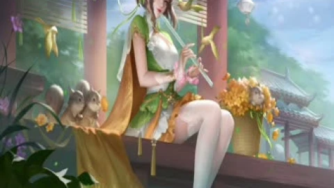 Girl With Flute Animated Wallpaper animated wallpaper preview