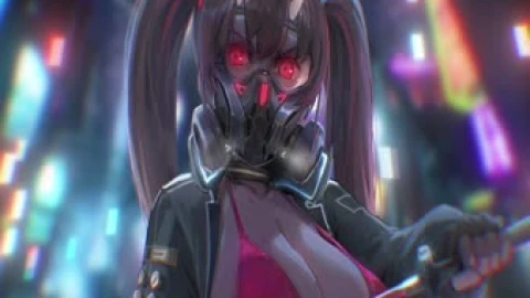 Boring Girl With Mask Live Wallpaper animated wallpaper preview