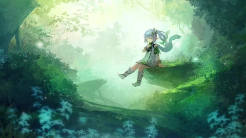 Genshin Impact Cybust Kusanali in the forest PC – Free Live Wallpaper