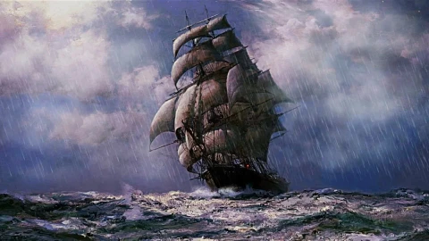 Ship in Storm 01 – Free Live Wallpaper