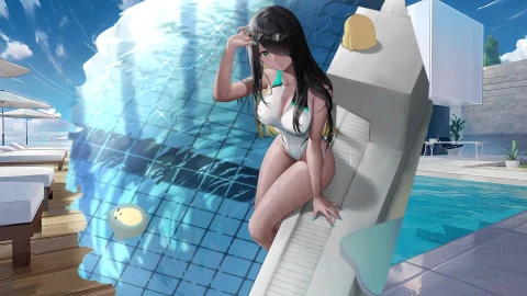 Azur Lane Swimming Star 4K Live Wallpaper - Kostenloses Live Wallpaper