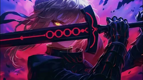 Warrior Girl With Glowing Sword Live Wallpaper animated wallpaper preview