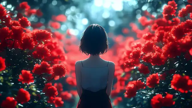 Red Flower Field Live Wallpaper – Free Live Wallpaper
