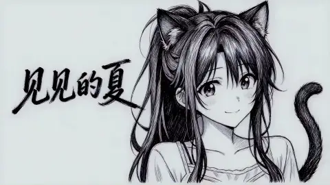 Ink Sketch: Cat Girl
