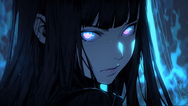 Download Hinata Hyuga Blue Glow Eyes Naruto Live Wallpaper live wallpaper video in 4K