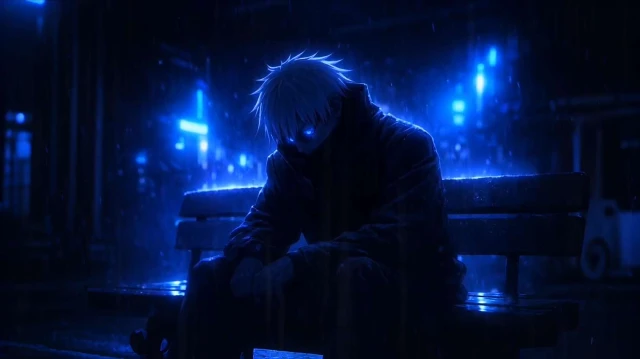 Jujutsu Kaisen - Gojo Satoru Blue Rain Night Live Wallpaper Preview