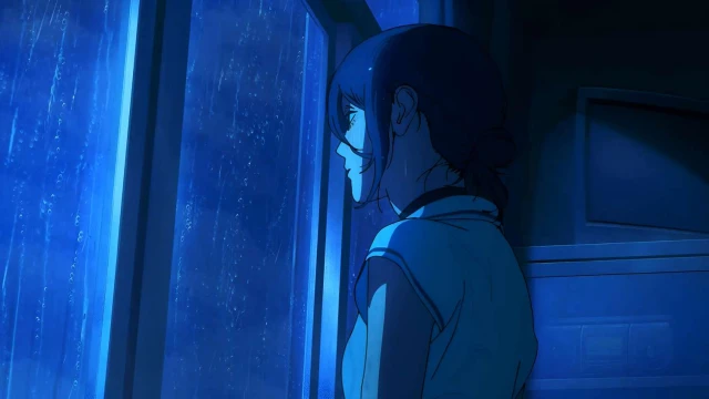 Download Reze Rainy Window Blue Live Wallpaper live wallpaper video in 4K