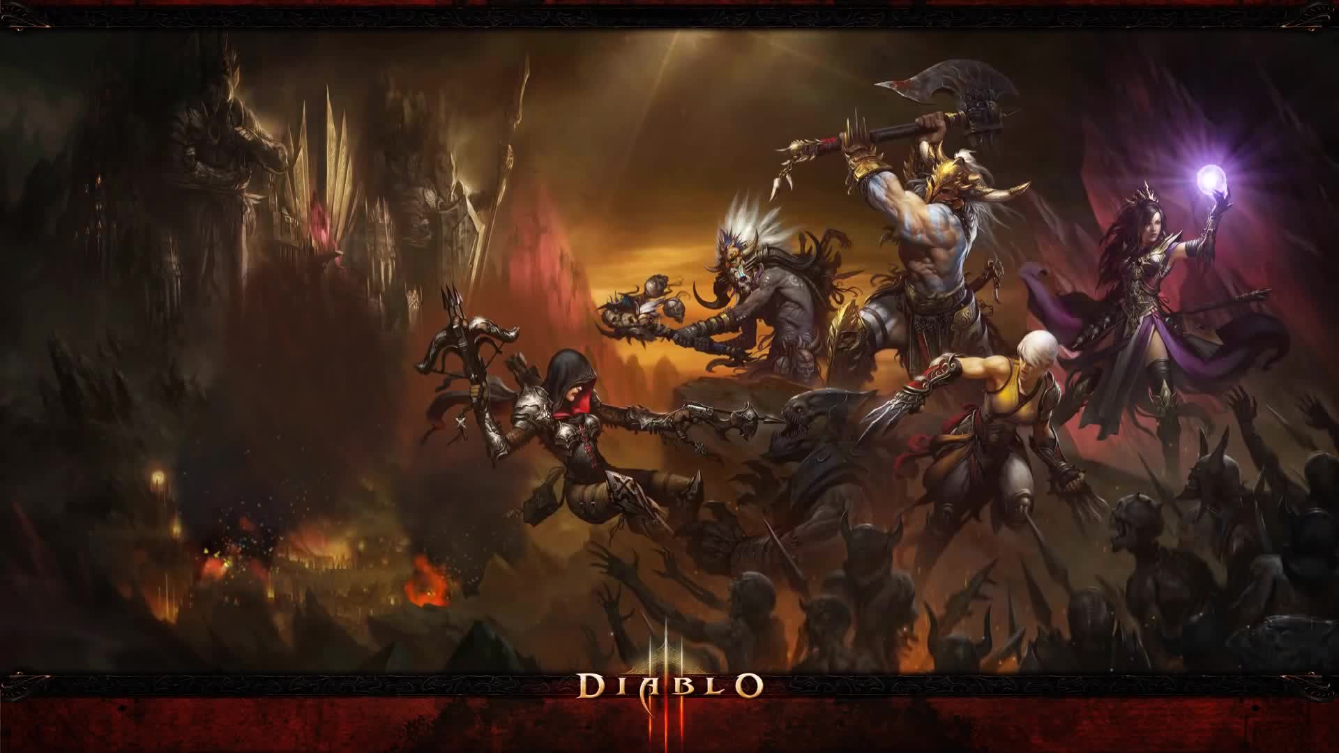 Download Diablo 3 Heroes Rise Darkness Animated Wallpaper