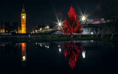 Big Ben Christmas Tree HD Live Wallpaper