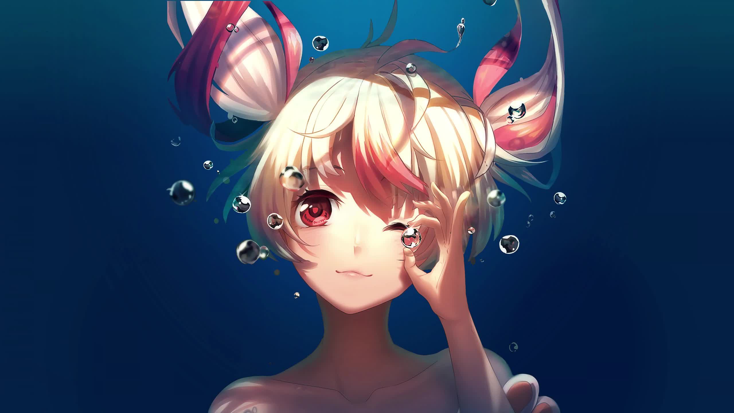 Download Anime Girl Underwater Animated Wallpaper