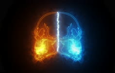 Fire And Ice Skulls 4K Live Wallpaper