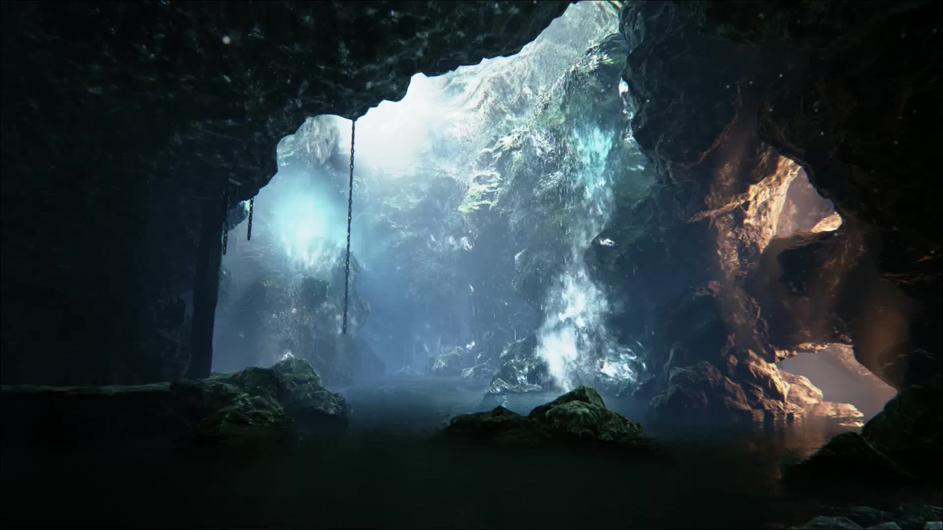 Download Waterfall In Cave Live Wallpaper