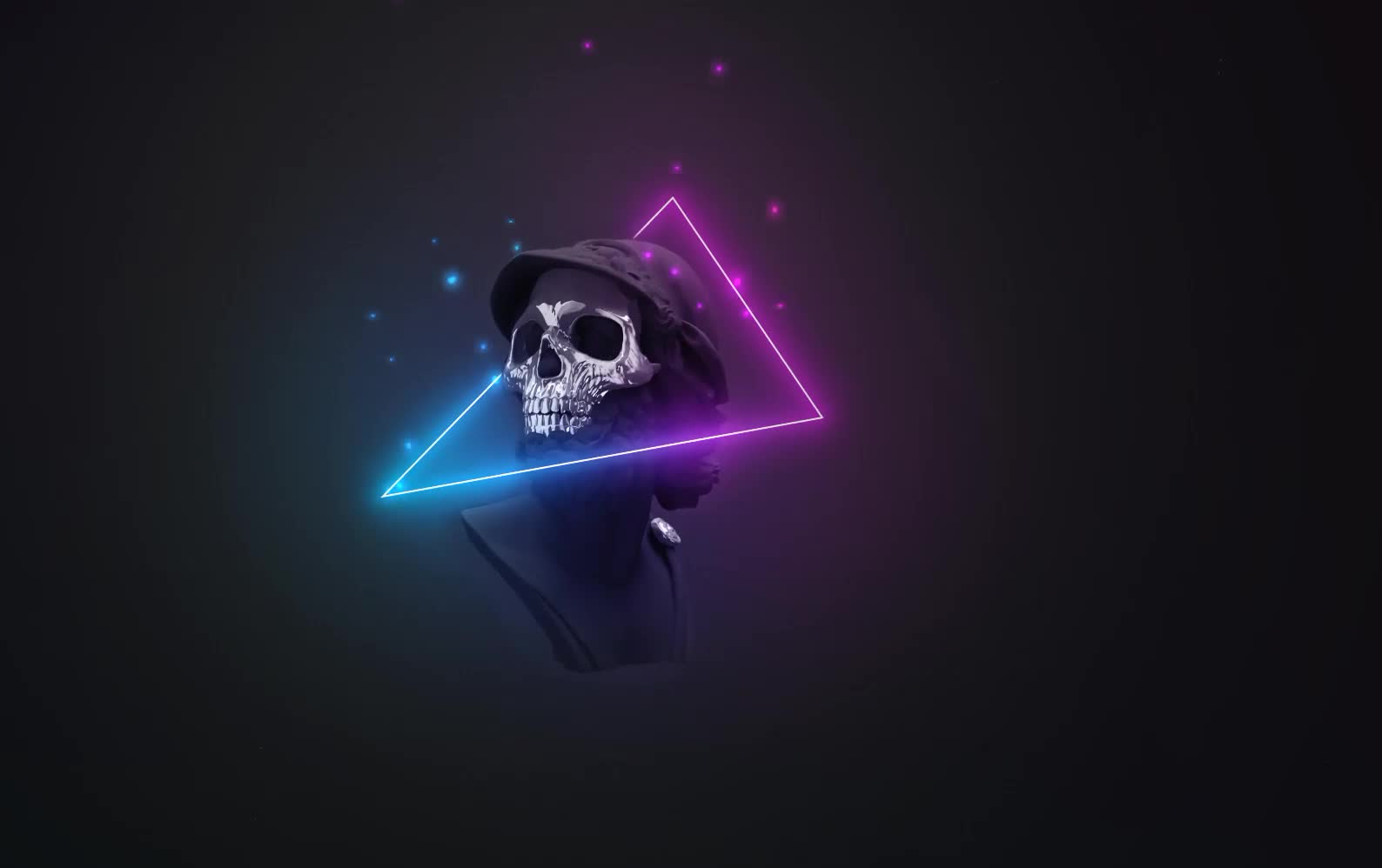 Download Abstract Neon Skull Live Wallpaper