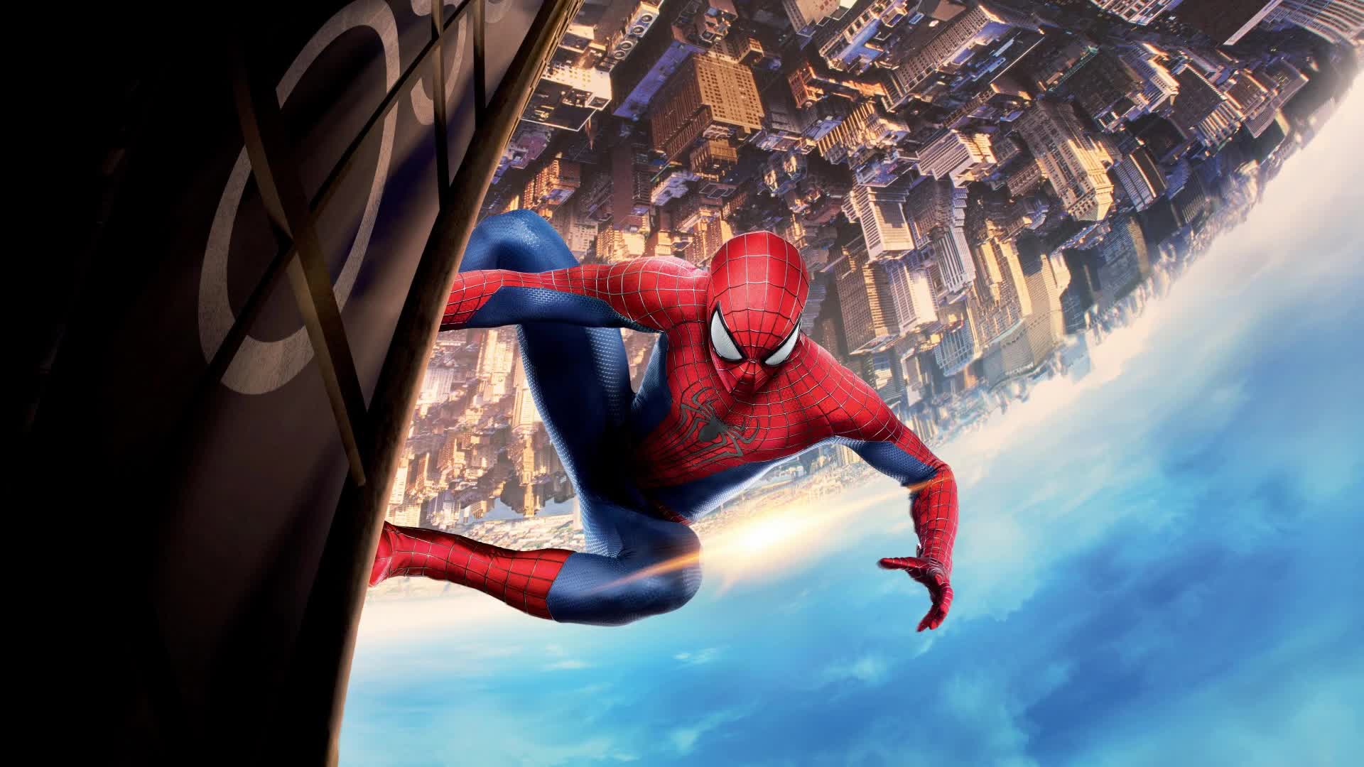 Download Spider  Man  Over  City  Live  Wallpaper