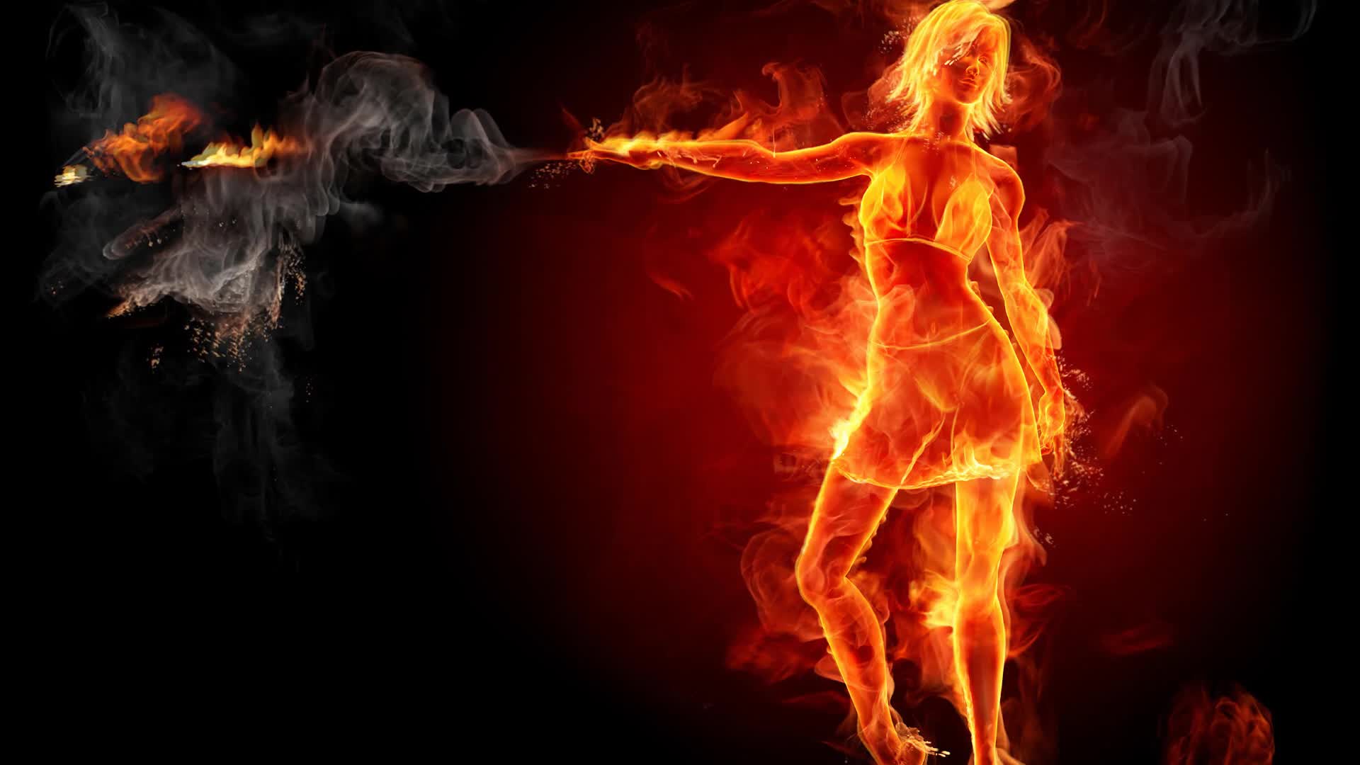 Download Fire  Girl  Live  Wallpaper