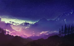 Mountain  With  Stars  Nature  Live  Wallpaper