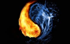 Ying  Yang  Fire  And  Water  Abstract  Live  Wallpaper