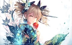 Cute Anime Flower Girl Live Wallpaper