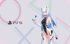 Playstation 5 Console Anime Girl Animated Wallpaper