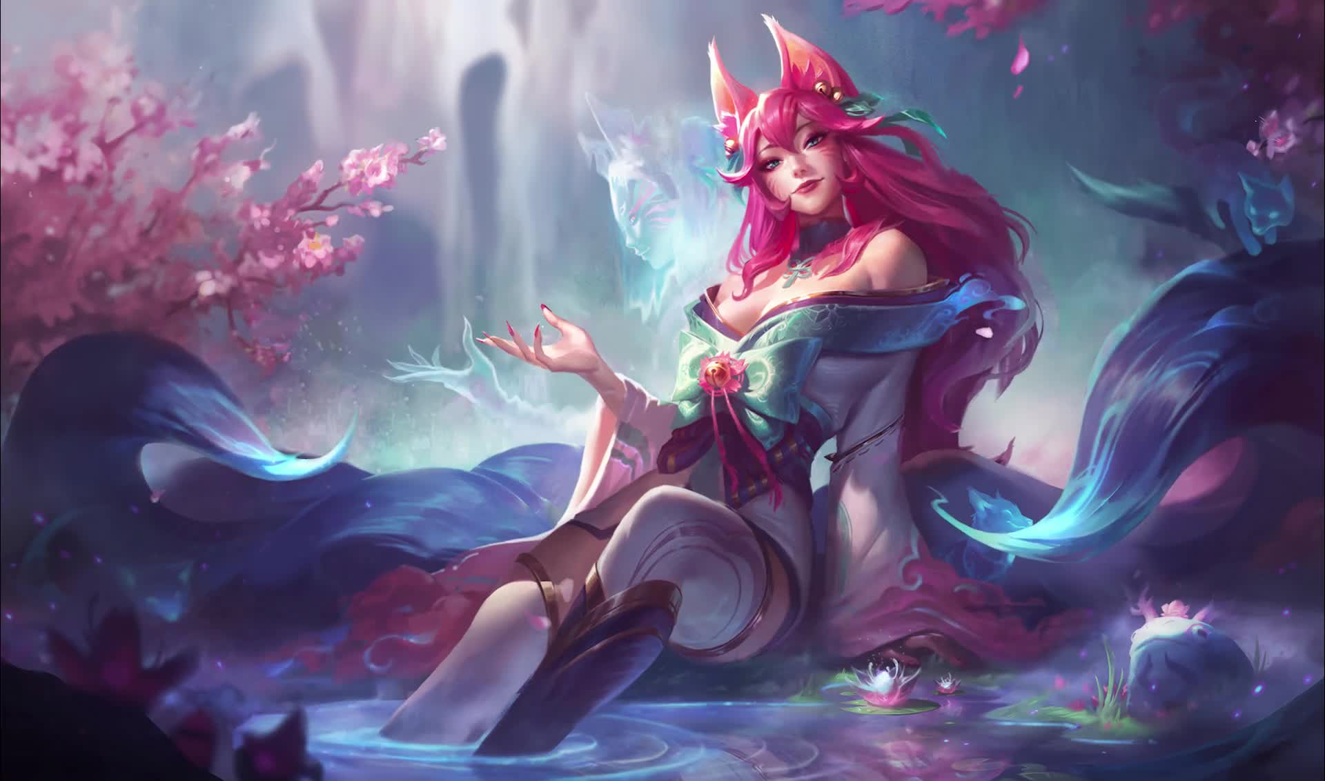 Ahri League Of Legends Live Wallpaper - WallpaperWaifu