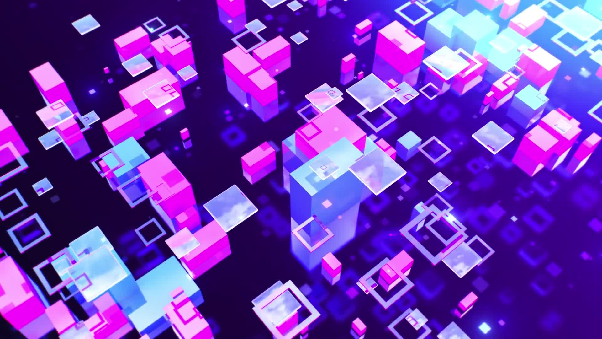 Download Abstract Modern Geometric Bright Colorful 3D Animated Wallpaper