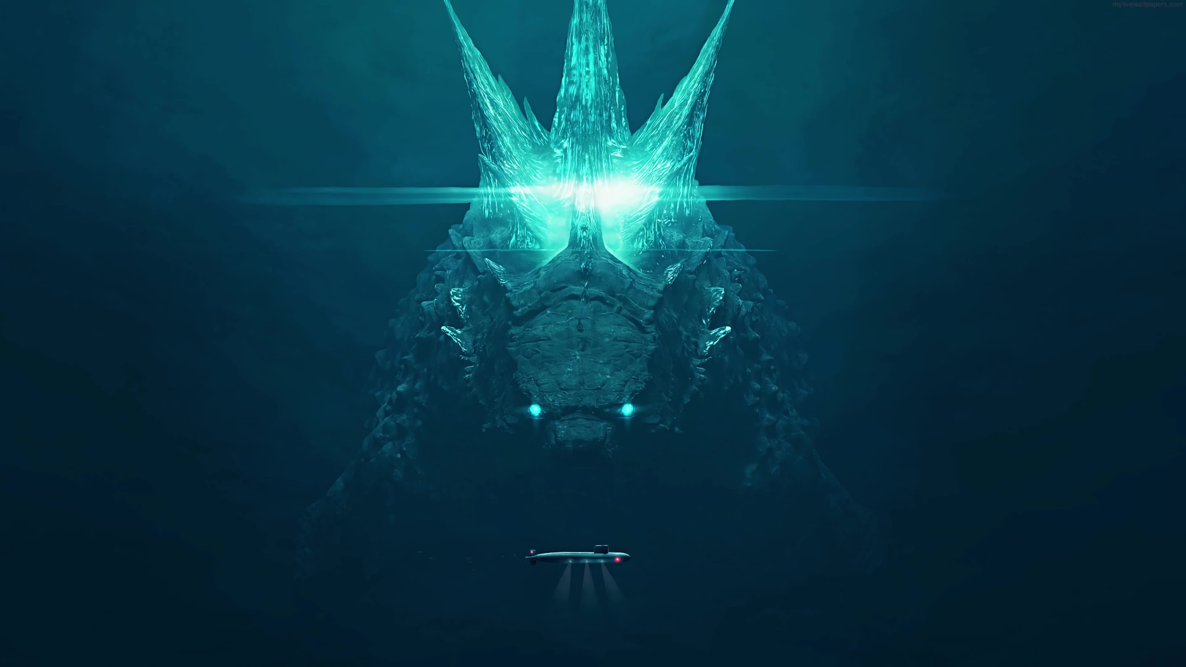 Download Godzilla Underwater 4K Animated Wallpaper