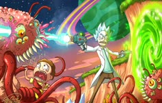 Rick and Morty Killing Monsters Animated Wallpaper