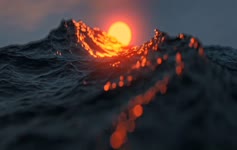 Ocean Waves and Sunset Live Wallpaper