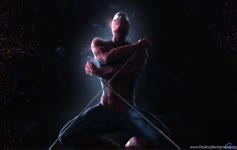Marvel Spiderman In Black Background Live Wallpaper