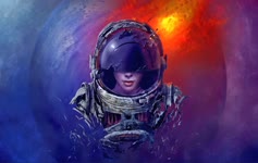 Astronaut Girl Abstract Live Wallpaper