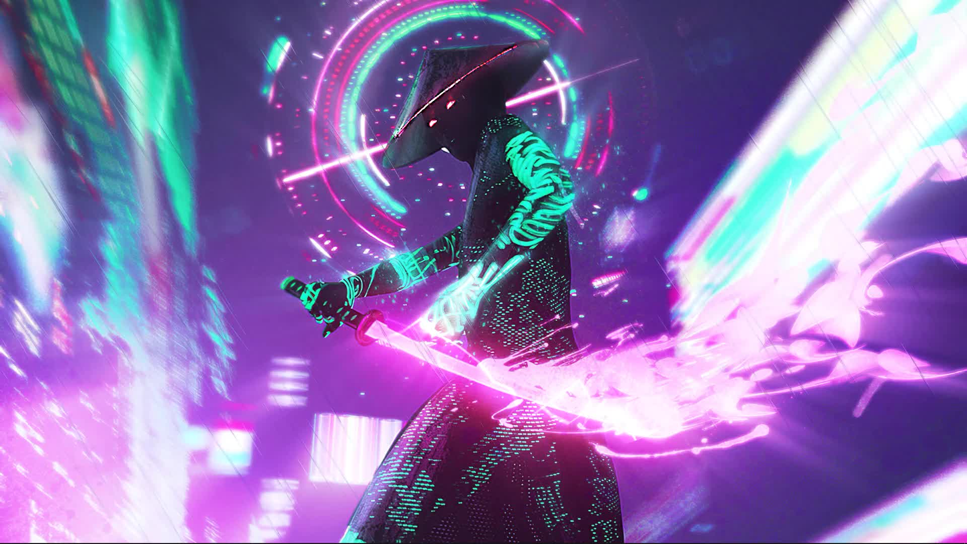 Download Neon Samurai Live Wallpaper