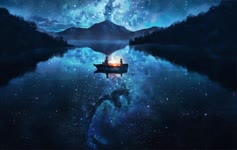 Anime Scenery Lake Night Stars Live Wallpaper