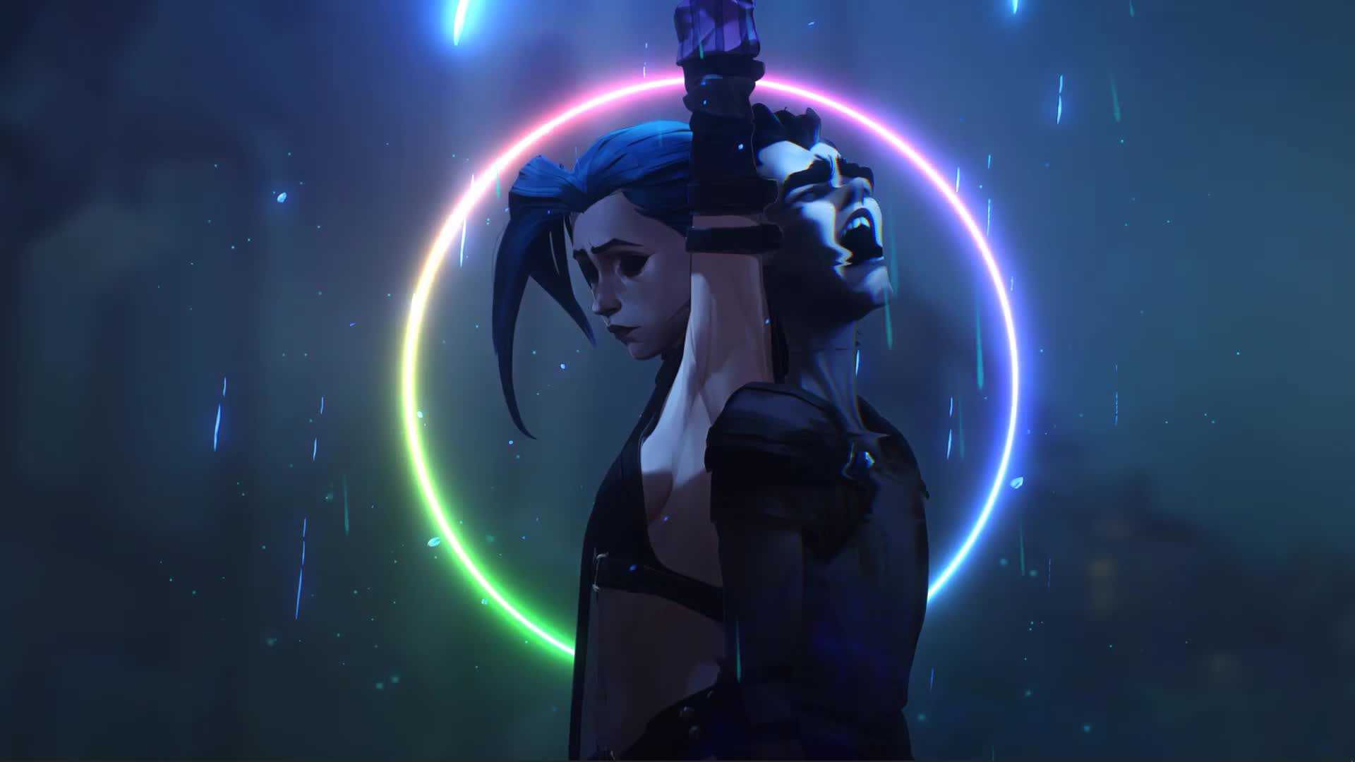 Download Arcane Jinx Dark League Of Legends Live Wallpaper