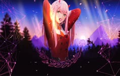 Zero Two Anime Girl With Lolipop Live Wallpaper